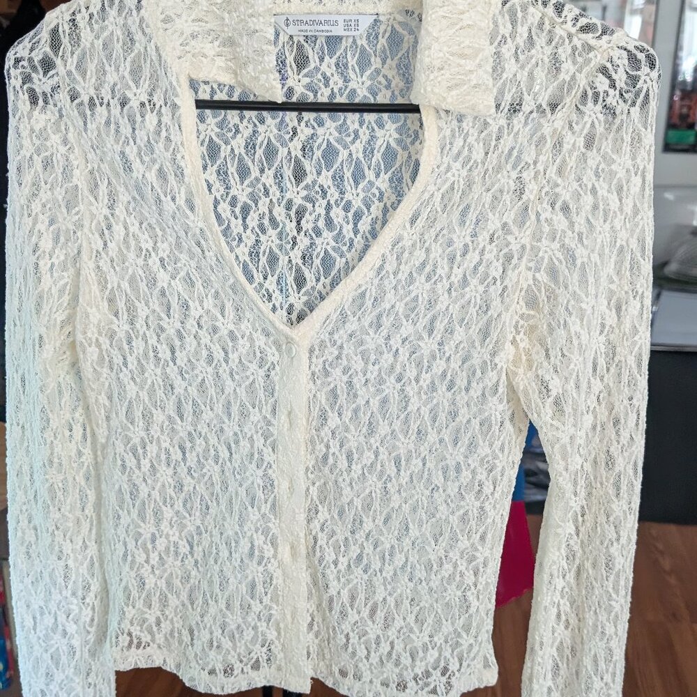 Women's Stradivarius Woven Long Sleeve Size XS